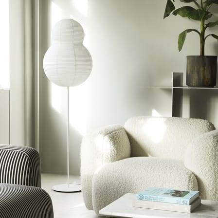 Puff Bubble Floor lamp paper white / Rice paper - H 153.5cm - Normann Copenhagen