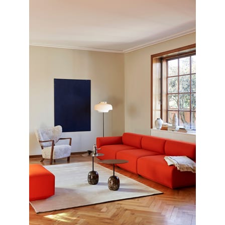Guéridon Lato LN9 marbre bois naturel / Marbre & bois - 50 x 40 x H 45 cm - &tradition
