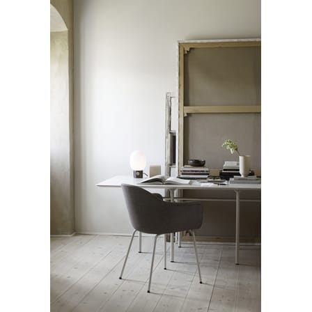 Lampe de table JWDA verre blanc marron métal /  Ø 19 cm x H 32 cm - Audo Copenhagen