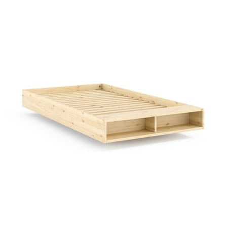 Lit 1 place Merge bois naturel / Pour matelas 120 x 200 cm - KARUP