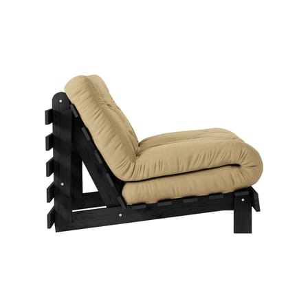 Fauteuil convertible Roots / Dormeuse & lit d'appoint - 3 positions / Structure noire - KARUP DESIGN