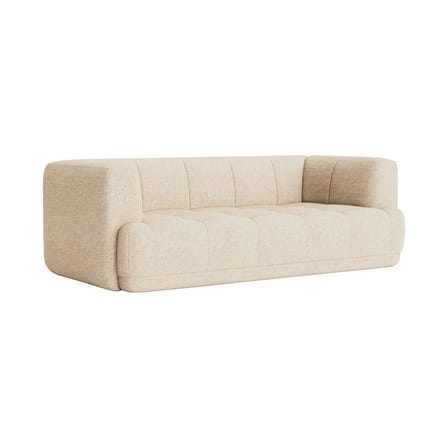 Sofa Quilton textil beige / 2-Sitzer - L 214 cm - Polsterung - Hay