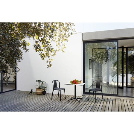Sedia Belleville materiale plastico nero / Plastica - Vitra
