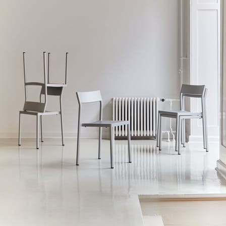 Sedia impilabile Type Chair metallo grigio - Hay