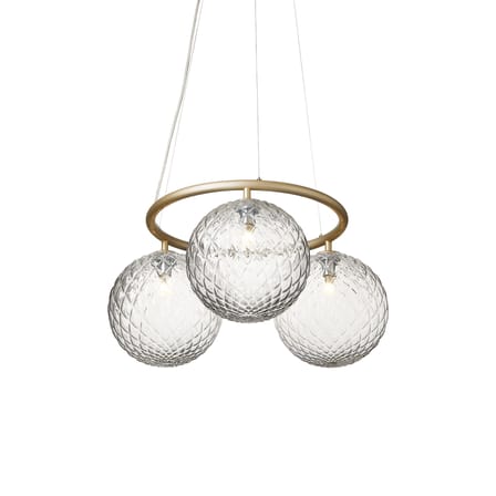 Suspension Miira 3 Circular verre transparent / Ø 54 cm - NUURA