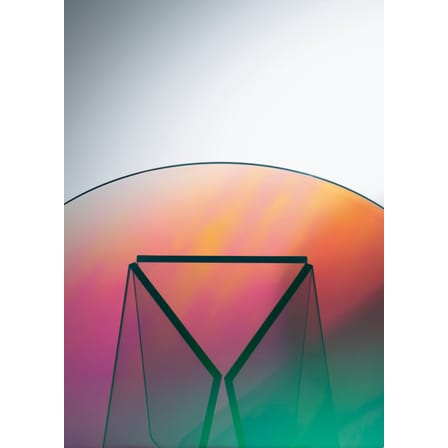 Table basse Shimmer verre multicolore / Ø 52 x H 45 cm - Glas Italia