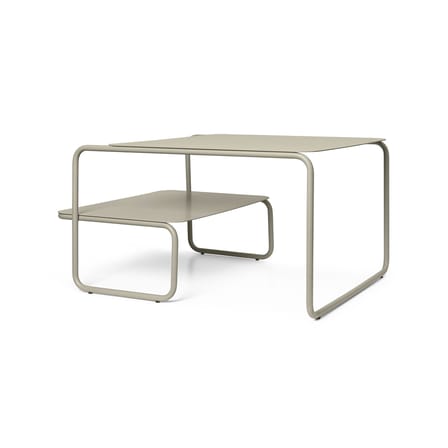 Tavolino Level metallo beige / 79 x 60 x H 40 cm - Ferm Living