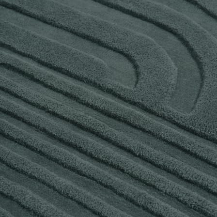 Teppich Relevo textil grün / 200 x 300 cm - Handgetuftet - Muuto