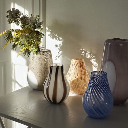 Vase Ada Spot verre beige / Ø 15,5 x H 22,5 cm - Soufflé bouche - BROSTE COPENHAGEN