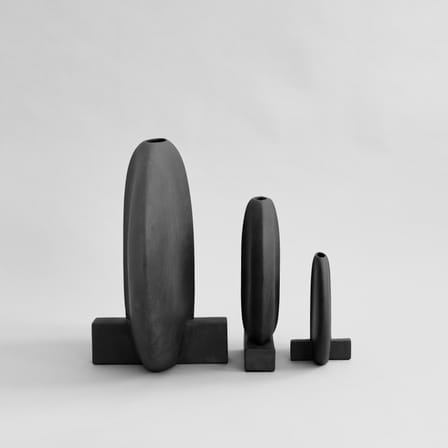 Vase Guggenheim Small céramique noir / Ø 23 cm - 101 COPENHAGEN