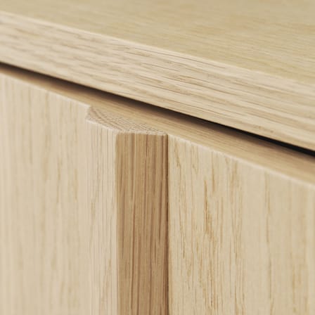 Anrichte Rib holz natur / L 98,5 x H 96,5 cm - Normann Copenhagen