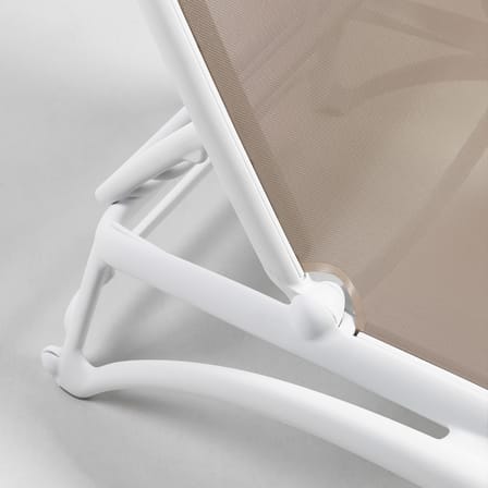 Atlantico Stackable reclining deckchair composite material white - NARDI