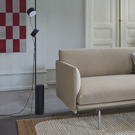 Canapé 2 places Outline tissu beige / L 170 cm - Muuto