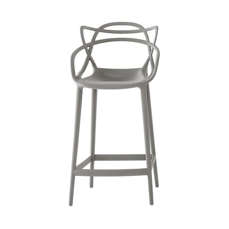 Chaise de bar Masters gris / H 65 cm - Kartell