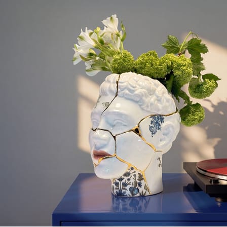 Décoration Kintsugi Heads - HIM céramique blanc - Seletti
