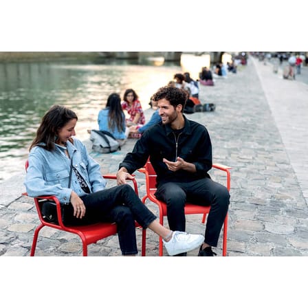 Fauteuil empilable Luxembourg Bridge métal violet - Fermob