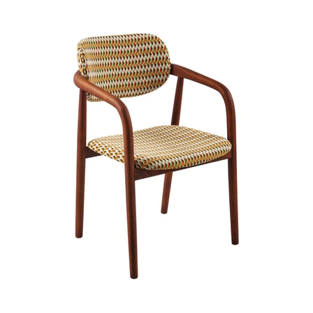 Fauteuil rembourré Henry tissu jaune - Pols Potten
