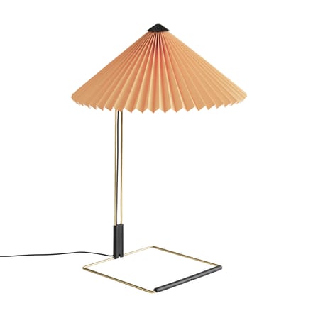 Lampe de table Matin Large LED tissu orange / H 52 cm - Hay