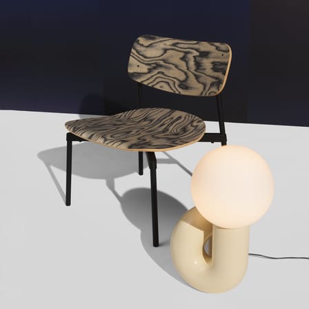 Lampe de table Neotenic Grande céramique beige / L 34 x H 51 cm - Petite Friture