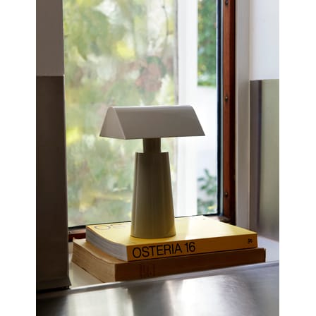 Lampe sans fil rechargeable Caret MF1 métal gris / H 22 cm - &tradition