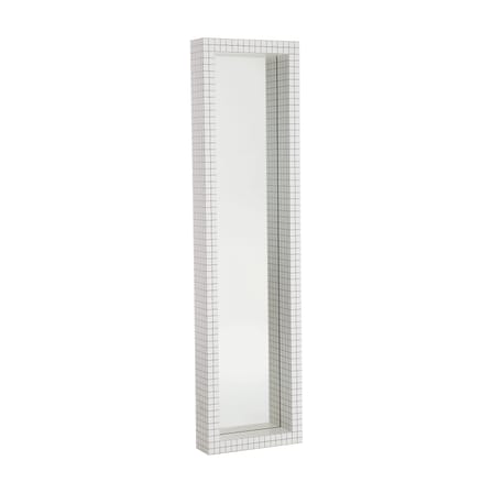 Miroir mural Quaderna 476 plastique blanc / L 51 x H 195 cm -  Superstudio, 1972 - Zanotta