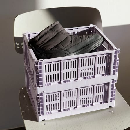 Panier Colour Crate plastique violet Medium / 26,5 x 34,5 cm - Recyclé - Hay