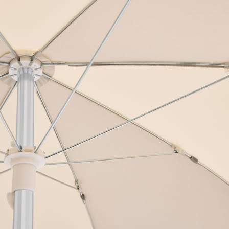 Terrazza - Octagon Parasol textile grey / Ø 200 cm - Hay