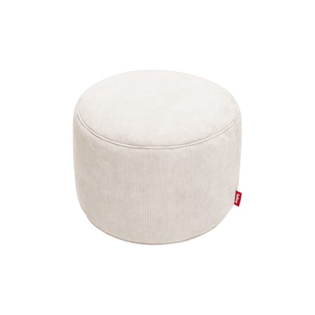 Pouf Point Cord tissu blanc / Velours côtelé - Ø 50 cm / 100% recyclé - Fatboy