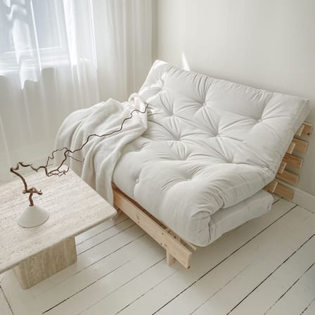 Schlafcouch Roots holz rot / B 140 cm - 3 Positionen / Struktur Pinie Klare Kiefer - KARUP DESIGN