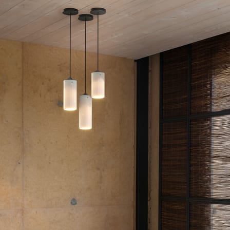 Sospensione Tobo Porcelaine P215 ceramica bianco / Ø 10 x H 21,5 cm - DCW éditions