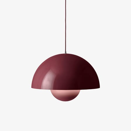 Suspension Flowerpot Big VP2 métal prune / Ø 50 cm - Verner Panton, 1968 - &tradition