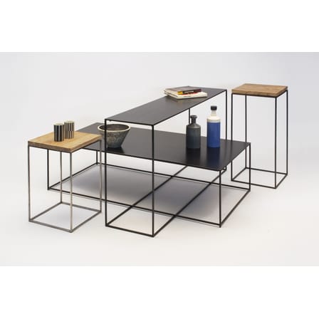 Table basse Slim Irony métal noir / 31 x 31 x H 64 cm - Zeus