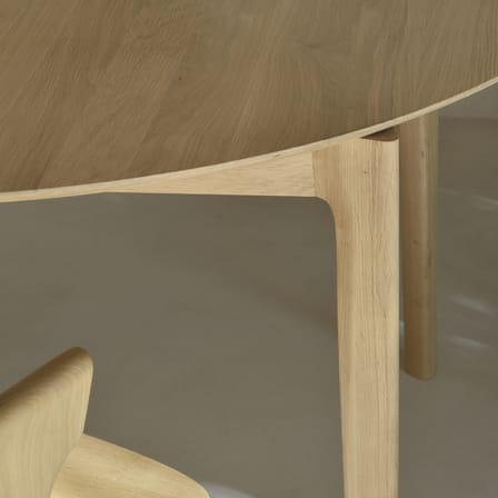 Table à rallonge Bok bois naturel / 129 à 179 cm - 4 à 6 personnes - Ethnicraft