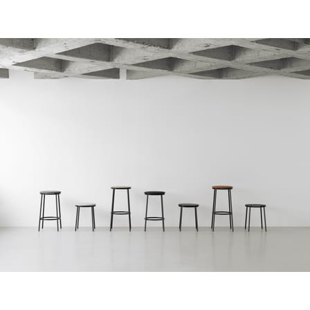 Tabouret de bar Circa métal noir / H 75 cm - Aluminium / Seconde vie - Normann Copenhagen