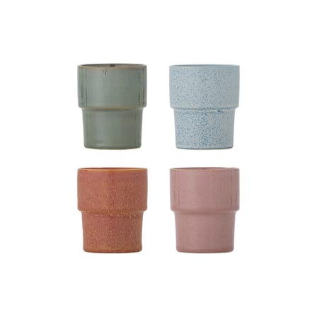 Set de 4 tasses Ewan céramique multicolore/ 150 ml - Bloomingville