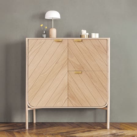 Vaisselier Marius bois naturel / L 120 x H 130 cm - Hartô