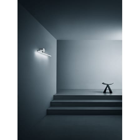 Applique Coordinates W1 gris argent métal LED / L 80 cm - Flos