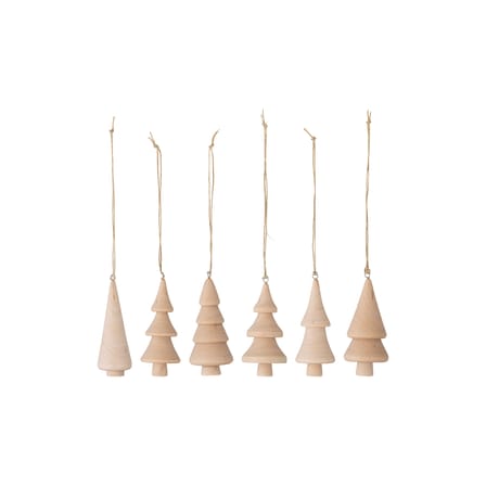 Jivani Bauble natural wood / Size 6 - Height 8.5 cm - Bloomingville