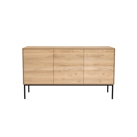 Buffet Whitebird noir bois naturel / Chêne massif - L 150 cm / 3 portes - Ethnicraft