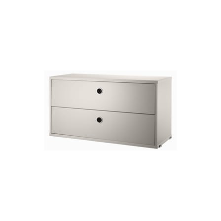 Caisson / 2 tiroirs - L 78 x P 30 x H 42 cm - String Furniture