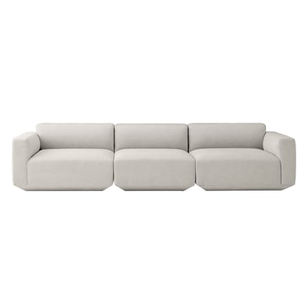 Canapé droit Develius D tissu gris / 4 places - L 309 cm - &tradition