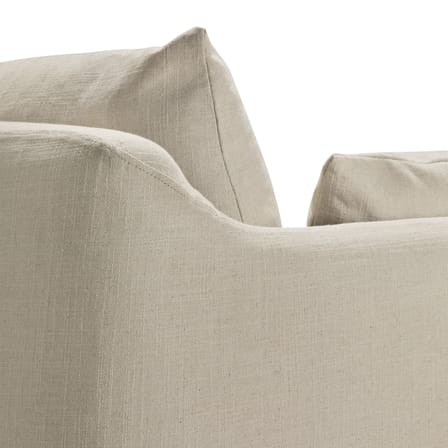 Canapé droit Weave tissu blanc / 3 places - L 244 cm - Ethnicraft