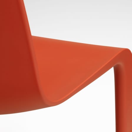 Chaise EVO-C plastique rouge - Vitra