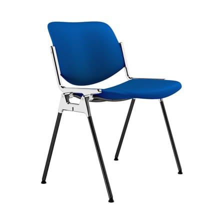 Chaise rembourrée DSC 106 tissu bleu / Giancarlo Piretti, 1965 - ANONIMA CASTELLI