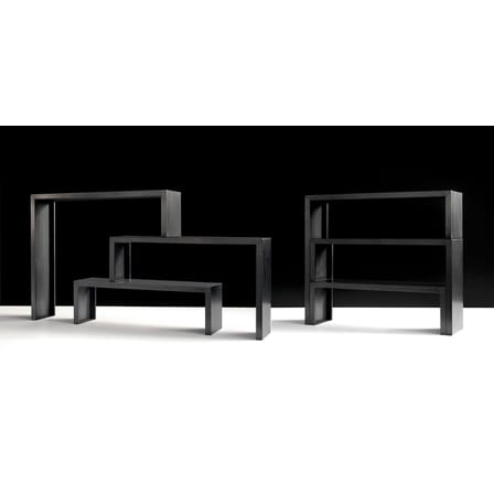 Consolle Big Irony Babilonia metallo nero Set 3 console modulabili - Zeus