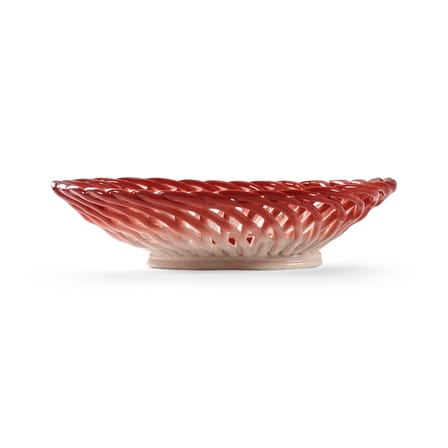 Corbeille Salvador céramique rouge / 27 x 22 cm - Serax