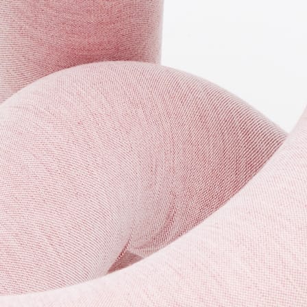 Fauteuil rembourré Extra Bold rose / Tissu Kvadrat mélangé - Moustache