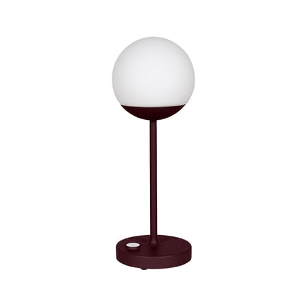 Kabellose, wiederaufladbare Außenlampe Mooon! MAX LED metall glas violett / Kugel aus Glas - H 41 cm - Fermob
