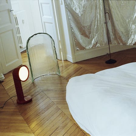 Lampe de table Céramique Side céramique rouge / Ronan Bouroullec - Fabriqué à la main - Flos