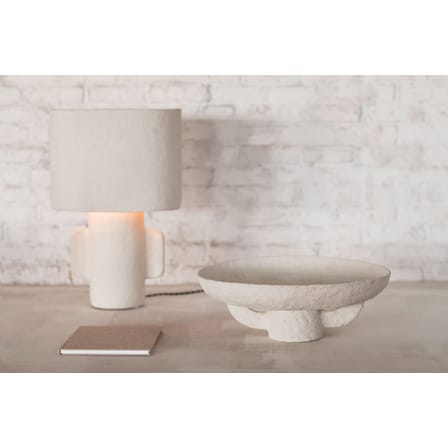 Lampe de table Earth papier blanc / Papier mâché recyclé - Ø 35 x H 47 cm - Serax